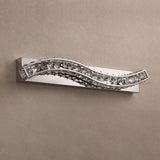 Clear Crystal Metal Base 4-Light Modern Bathroom Wall Sconce in Chrome
