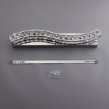 Clear Crystal Metal Base 4-Light Modern Bathroom Wall Sconce in Chrome