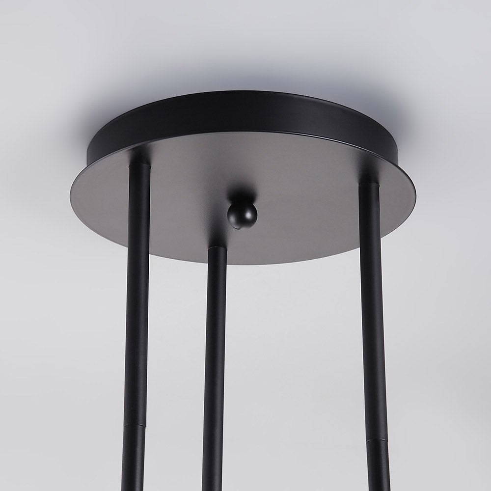 Modern Nordic Gold Cylinder Adjustable Black Branch 9-Light Pendant Light