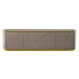 Janice Gray TV Stand with Drawer & Shelves Gold Media Console for TVs-Richsoul-Furniture,Living Room Furniture,TV Stands