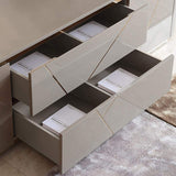 Janice Gray TV Stand with Drawer & Shelves Gold Media Console for TVs-Richsoul-Furniture,Living Room Furniture,TV Stands