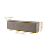 Janice Gray TV Stand with Drawer & Shelves Gold Media Console for TVs-Richsoul-Furniture,Living Room Furniture,TV Stands