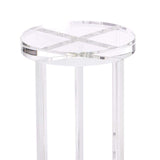 Round Clear Acrylic End Table Modern Side Table-Richsoul-End & Side Tables,Furniture,Living Room Furniture