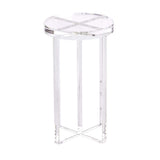 Round Clear Acrylic End Table Modern Side Table-Richsoul-End & Side Tables,Furniture,Living Room Furniture