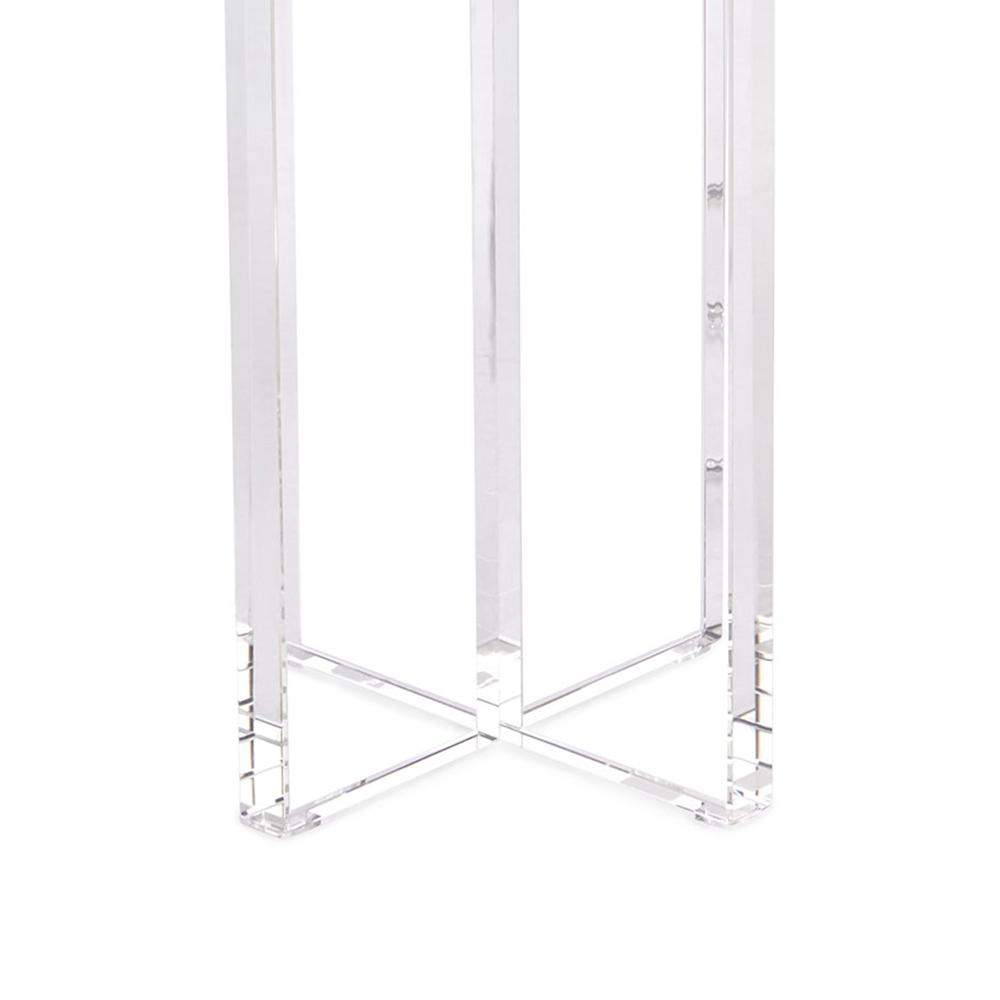 Round Clear Acrylic End Table Modern Side Table-Richsoul-End & Side Tables,Furniture,Living Room Furniture