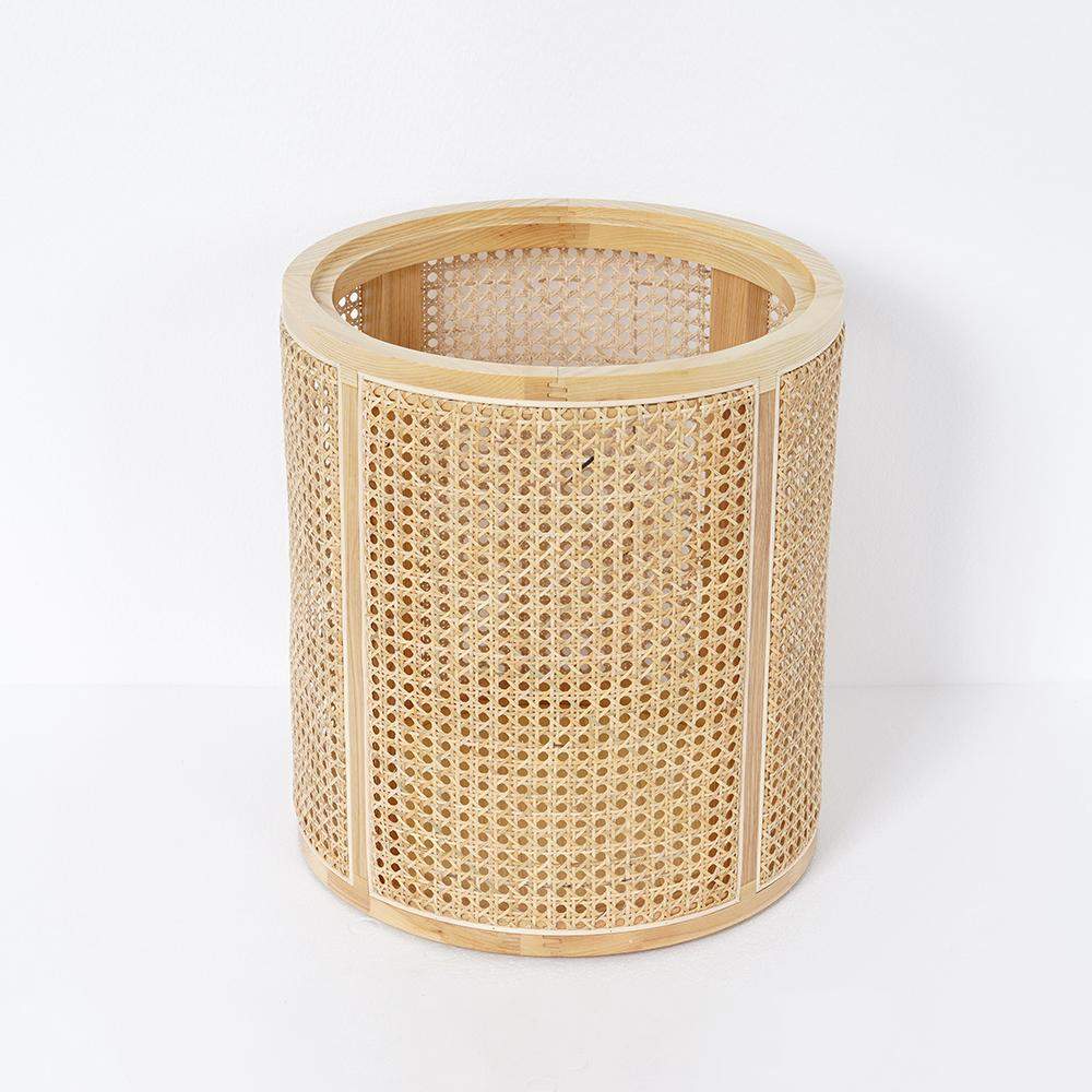Modern Round End Table with Storage Rattan Side Table-Richsoul-End & Side Tables,Furniture,Living Room Furniture
