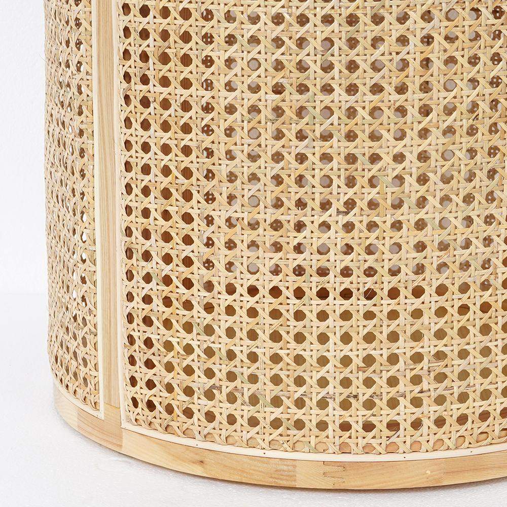 Modern Round End Table with Storage Rattan Side Table-Richsoul-End & Side Tables,Furniture,Living Room Furniture