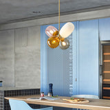 Modern Lovely 4-Light Colorful Glass Balloon Chandelier