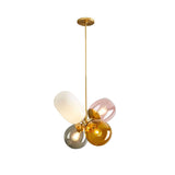 Modern Lovely 4-Light Colorful Glass Balloon Chandelier