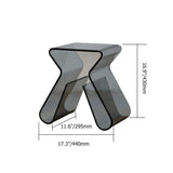 Stylish Side Table Acrylic Smoky Gray End Table with Storage Accent Table-Richsoul-End & Side Tables,Furniture,Living Room Furniture