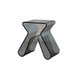 Stylish Side Table Acrylic Smoky Gray End Table with Storage Accent Table-Richsoul-End & Side Tables,Furniture,Living Room Furniture