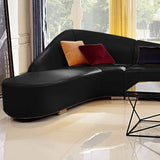 Modern Faux Leather Sectional Sofa Upholstered L-Shaped Corner Sofa Orange Sofa-Richsoul-Furniture,Living Room Furniture,Sectionals