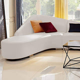 Modern Faux Leather Sectional Sofa Upholstered L-Shaped Corner Sofa Orange Sofa-Richsoul-Furniture,Living Room Furniture,Sectionals