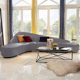 Modern Faux Leather Sectional Sofa Upholstered L-Shaped Corner Sofa Orange Sofa-Richsoul-Furniture,Living Room Furniture,Sectionals