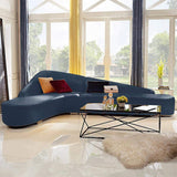 Modern Faux Leather Sectional Sofa Upholstered L-Shaped Corner Sofa Orange Sofa-Richsoul-Furniture,Living Room Furniture,Sectionals