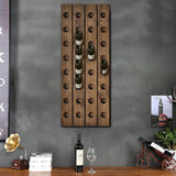 50.8" Solid Wood Wall Wine Rack for 32 Bottles