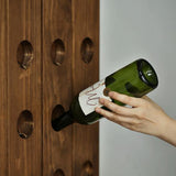 50.8" Solid Wood Wall Wine Rack for 32 Bottles