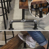 51" Retro Rectangular Bar Table Natural Industrial Pub Table