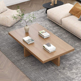 Farmhouse Wood Coffee Table Rectangle-shaped in Natural Rustic-Richsoul-Coffee Tables,Furniture,Living Room Furniture