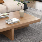 Farmhouse Wood Coffee Table Rectangle-shaped in Natural Rustic-Richsoul-Coffee Tables,Furniture,Living Room Furniture