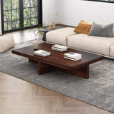 Farmhouse Wood Coffee Table Rectangle-shaped in Natural Rustic-Richsoul-Coffee Tables,Furniture,Living Room Furniture