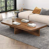 Farmhouse Wood Coffee Table Rectangle-shaped in Natural Rustic-Richsoul-Coffee Tables,Furniture,Living Room Furniture