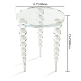 Modern Acrylic End Table Clear Round Side Table-End & Side Tables,Furniture,Living Room Furniture