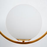 Ring Globe Single Pendant Light Glass Globe Contemporary Minimalist