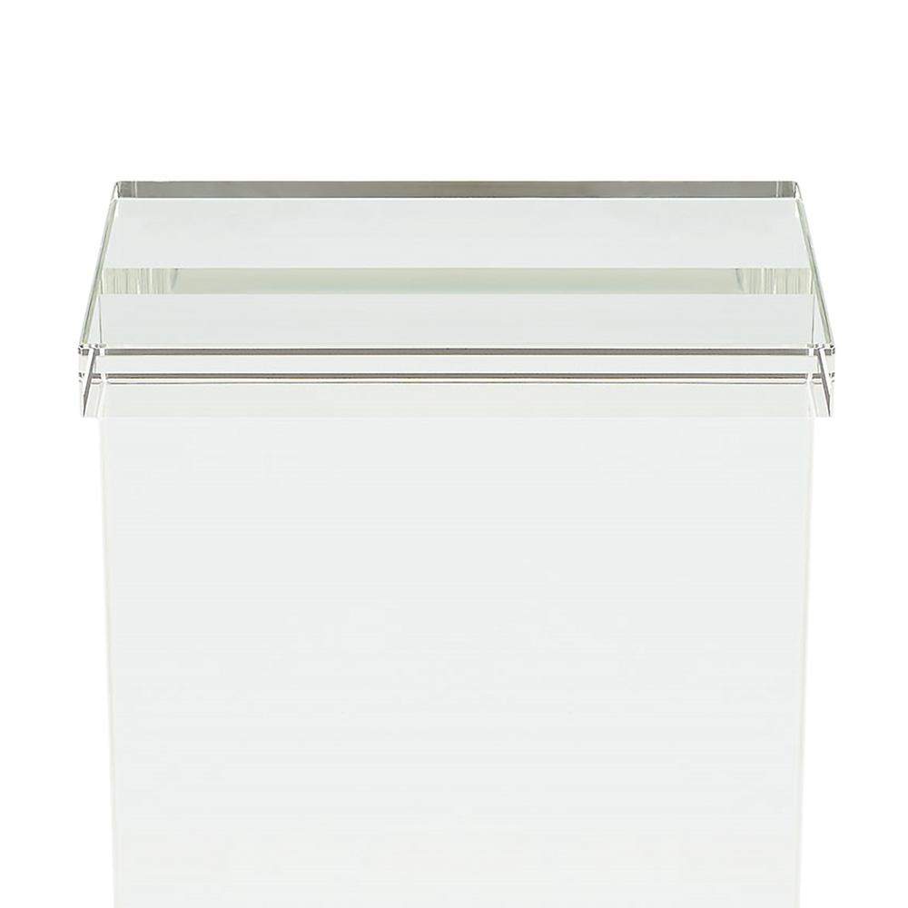 Square Clear Acrylic End Table Modern Side Table-Richsoul-End & Side Tables,Furniture,Living Room Furniture