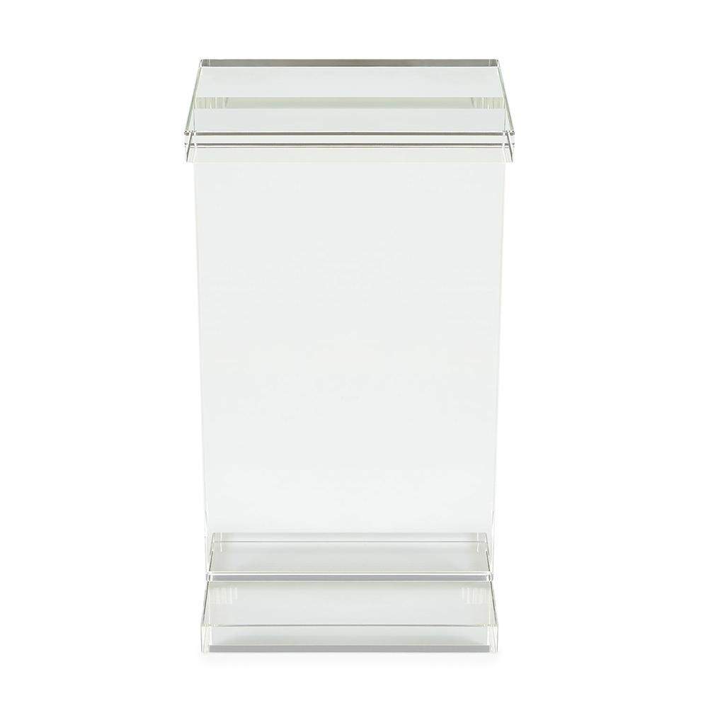 Square Clear Acrylic End Table Modern Side Table-Richsoul-End & Side Tables,Furniture,Living Room Furniture