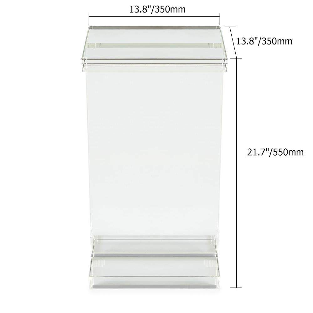 Square Clear Acrylic End Table Modern Side Table-Richsoul-End & Side Tables,Furniture,Living Room Furniture