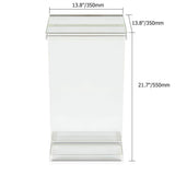 Square Clear Acrylic End Table Modern Side Table-Richsoul-End & Side Tables,Furniture,Living Room Furniture