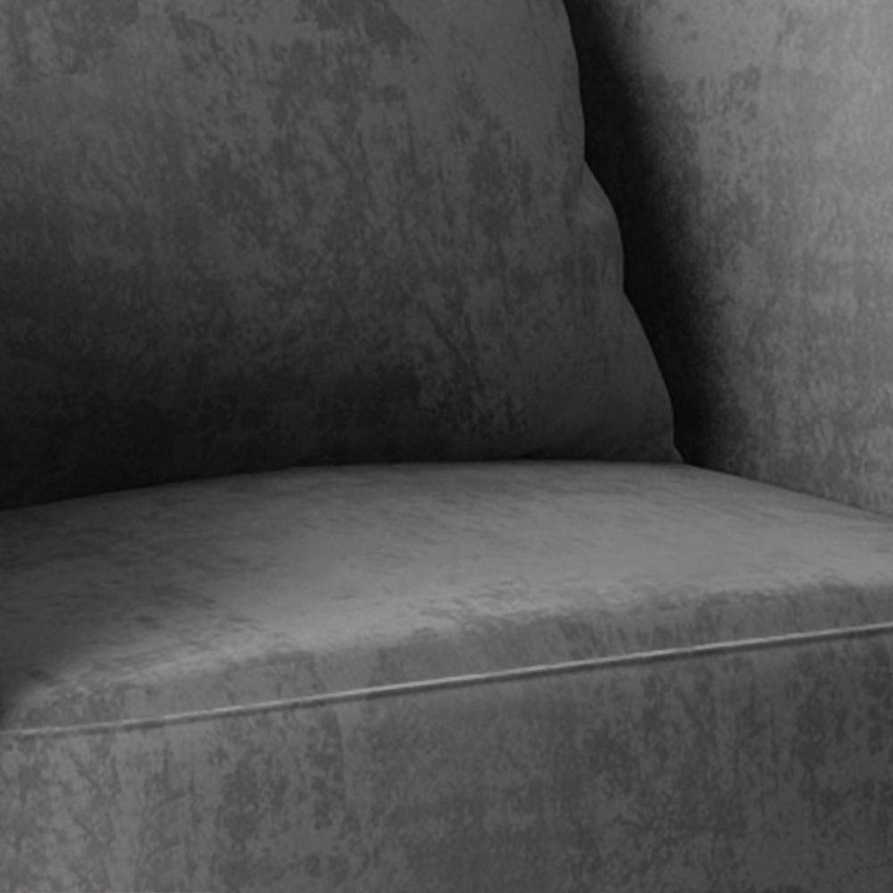 Gray Velvet Accent Chair Modern Upholstered Arm Chair with Gold Legs Pillow Included-Richsoul-Chairs & Recliners,Furniture,Living Room Furniture