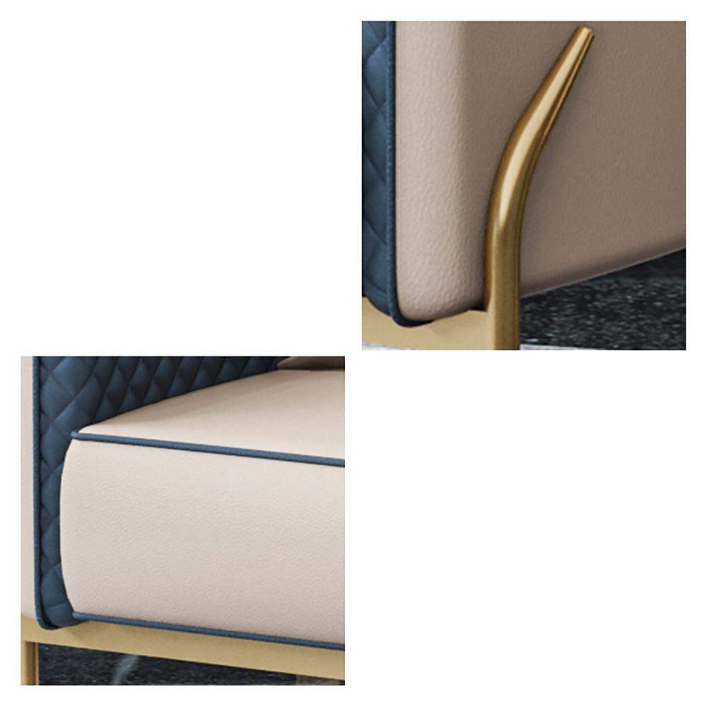 Modern Accent Chair Tufted Upholstered PU Leather Accent Chair in Gold-Richsoul-Chairs & Recliners,Furniture,Living Room Furniture