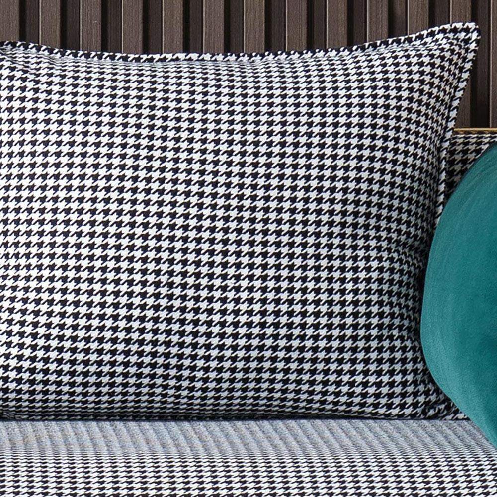 78.7" Modern Houndstooth Upholstered Sofa 3-Seater Green Velvet Sofa-Furniture,Living Room Furniture,Sofas & Loveseats