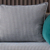 78.7" Modern Houndstooth Upholstered Sofa 3-Seater Green Velvet Sofa-Furniture,Living Room Furniture,Sofas & Loveseats