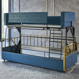 Modern Wood Bunk Bed Sleeper Convertible Sofa Bed 3-Seater Pillows Included-Richsoul-Daybeds,Furniture,Living Room Furniture