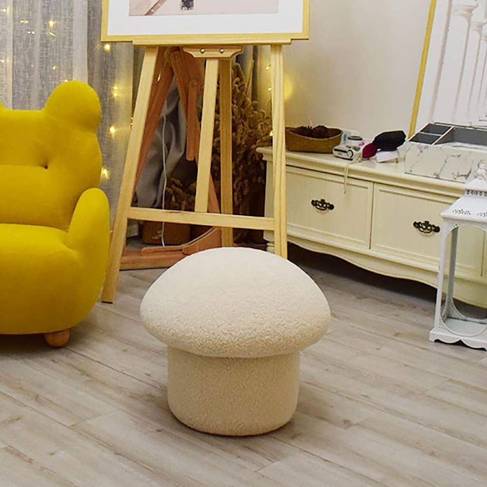 Mushroom Ottoman Stool Upholstered Cute Stool-Richsoul-Furniture,Living Room Furniture,Ottomans & Benches