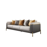 85.4" Modern Nappa Leather Upholstered Sofa 3-Seater Sofa Pillow Included-Richsoul-Furniture,Living Room Furniture,Sofas & Loveseats