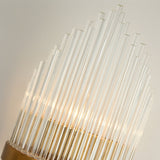 Contemporary Creative Glass Rod 2-Light Indoor Wall Sconce Vanity Light Metal in Gold