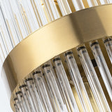 Contemporary Creative Glass Rod 2-Light Indoor Wall Sconce Vanity Light Metal in Gold
