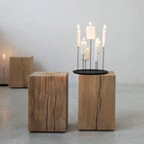 Farmhouse Wood Side Table Square End Table Pine Wood in Natural-Richsoul-End & Side Tables,Furniture,Living Room Furniture