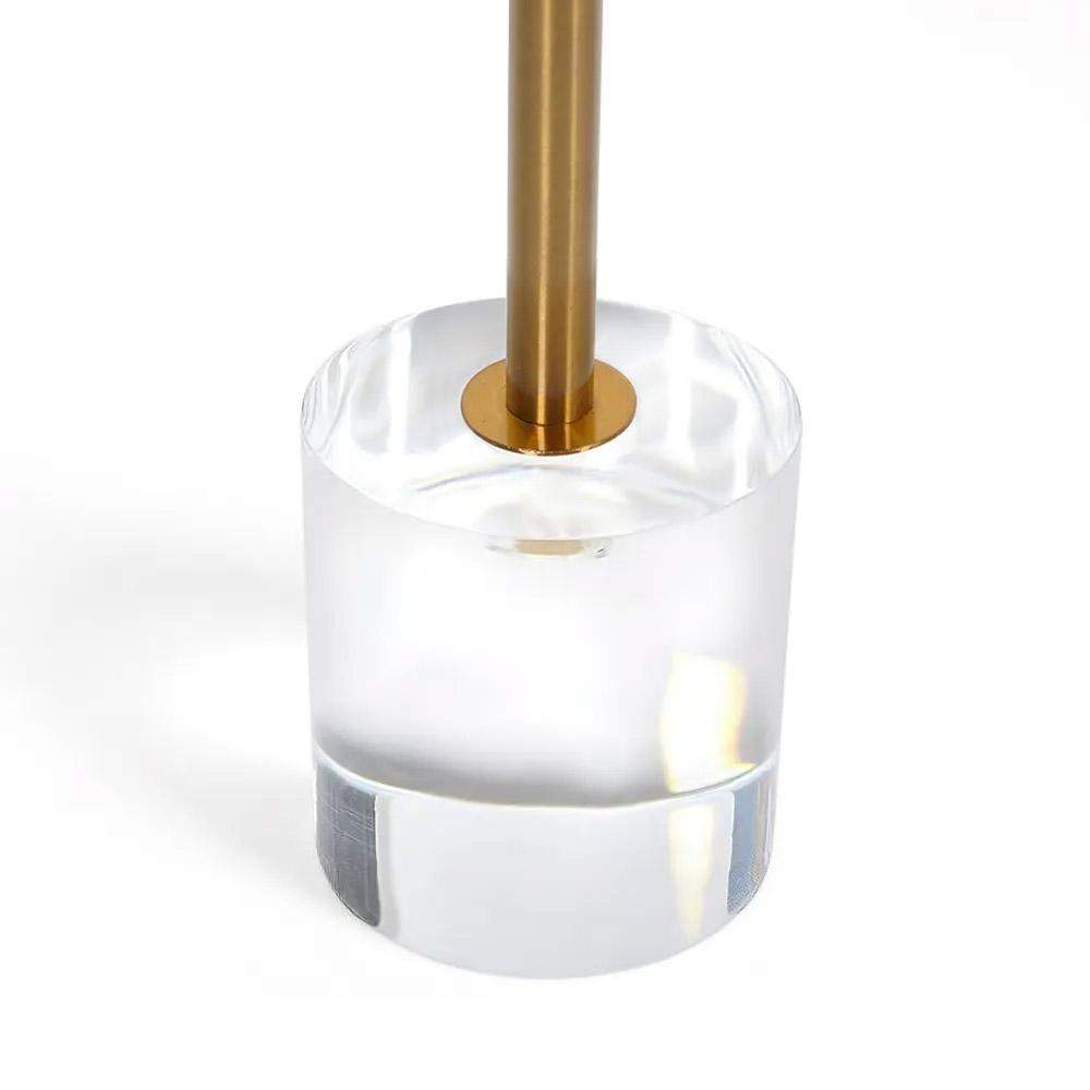 Acrylic Round Side Table Clear Stylish End Table Stainless Steel-Richsoul-End & Side Tables,Furniture,Living Room Furniture