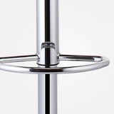 Bar Height Bar Stool White PU Leather Upholstery 30.3" Bar Chair with Backrest
