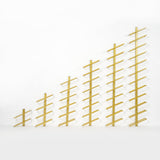 Industrial Gold Wall Mounted Wine Rack Set in Metal