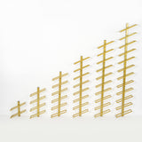 Industrial Gold Wall Mounted Wine Rack Set in Metal