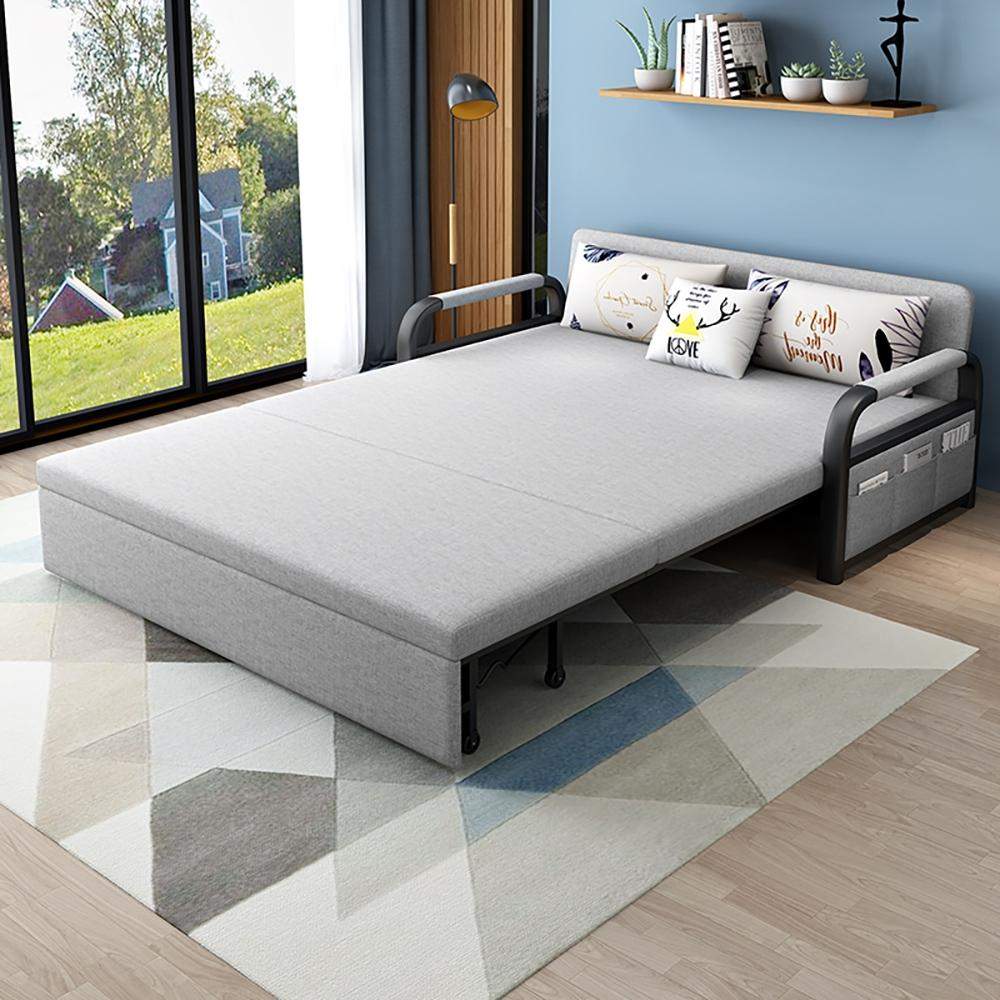 Modern Full Sleeper Sofa Linen Upholstered Convertible Sofa with Storage-Richsoul-Daybeds,Furniture,Living Room Furniture