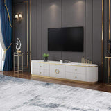 Modern White Long 86 Inch TV Stand with 4 Drawers-Richsoul-Furniture,Living Room Furniture,TV Stands