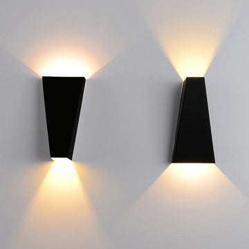 Contemporary Simple Artistic Metal Single-Light Up & Down Wall Light Sconce in Black