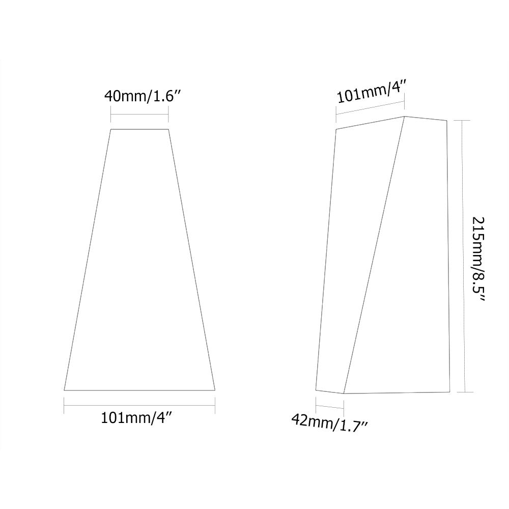 Contemporary Simple Artistic Metal Single-Light Up & Down Wall Light Sconce in Black